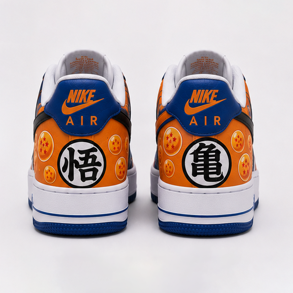Custom Dragon Ball Z Air Force 1 Sneakers – Goku Anime Hand-Painted AF1 Shoes with Shenron & Z Fighters Design