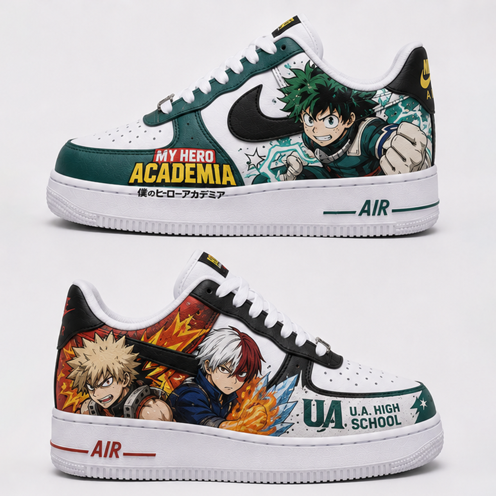 Custom Dragon Ball Z Air Force 1 Sneakers – Goku Anime Hand-Painted AF1 Shoes with Shenron & Z Fighters Design