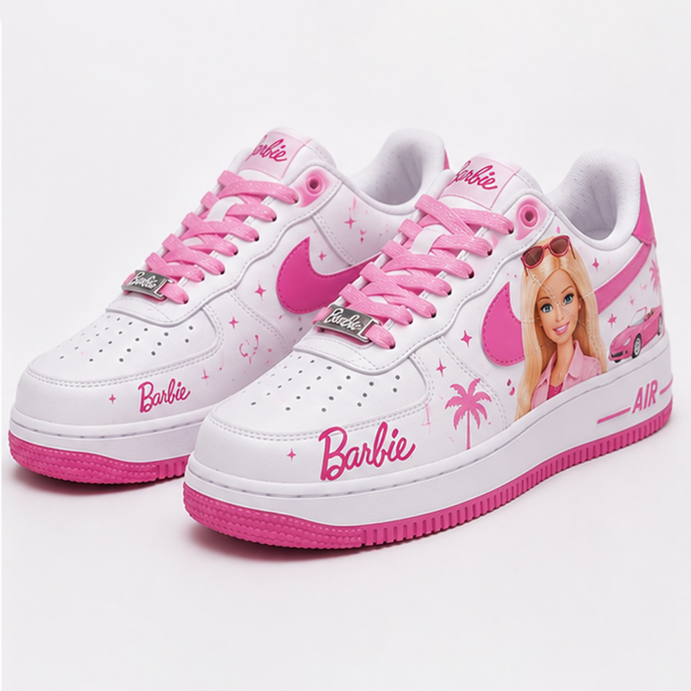 Custom Barbie Sneakers – Hand-Painted Barbie Doll Air Force 1 Shoes