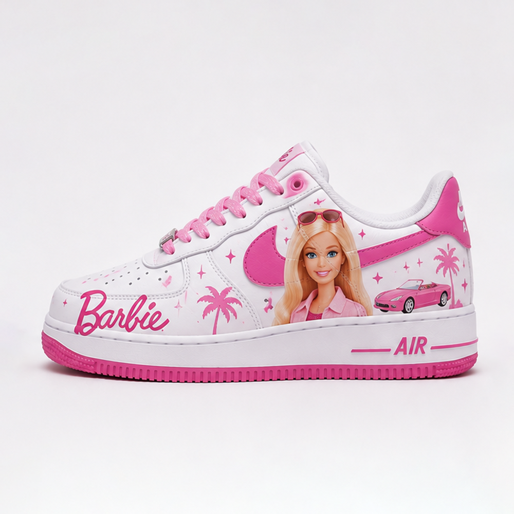 Custom Barbie Sneakers – Hand-Painted Barbie Doll Air Force 1 Shoes