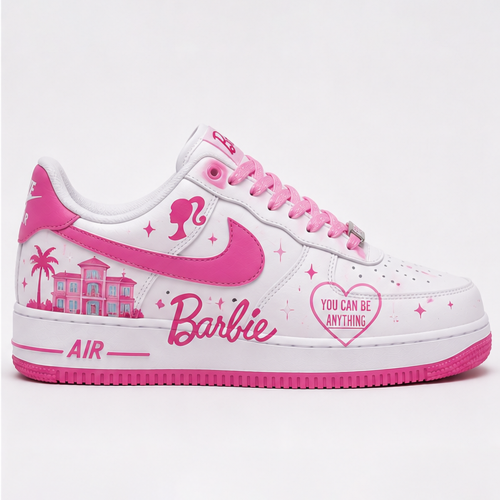 Custom Barbie Sneakers – Hand-Painted Barbie Doll Air Force 1 Shoes
