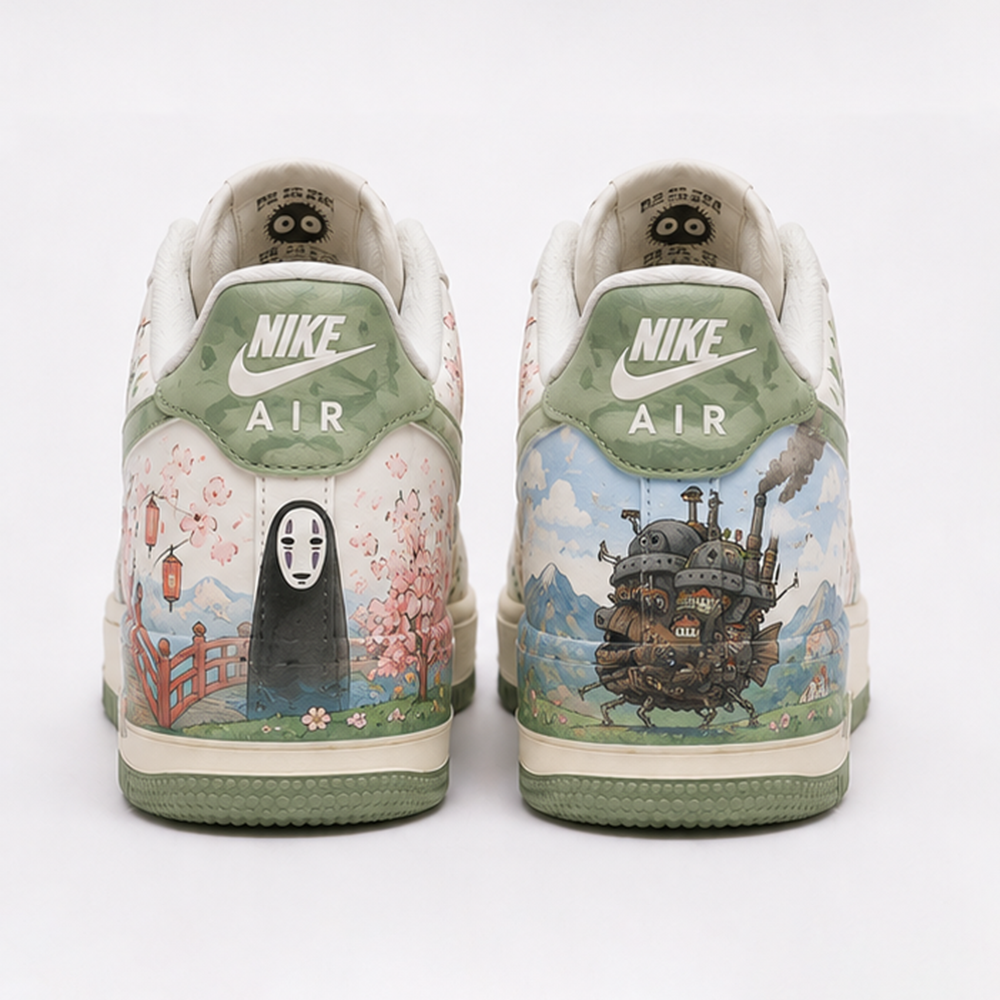 Custom Studio Ghibli Sneakers – Hand-Painted Kiki’s Delivery Service Air Force 1 Shoes