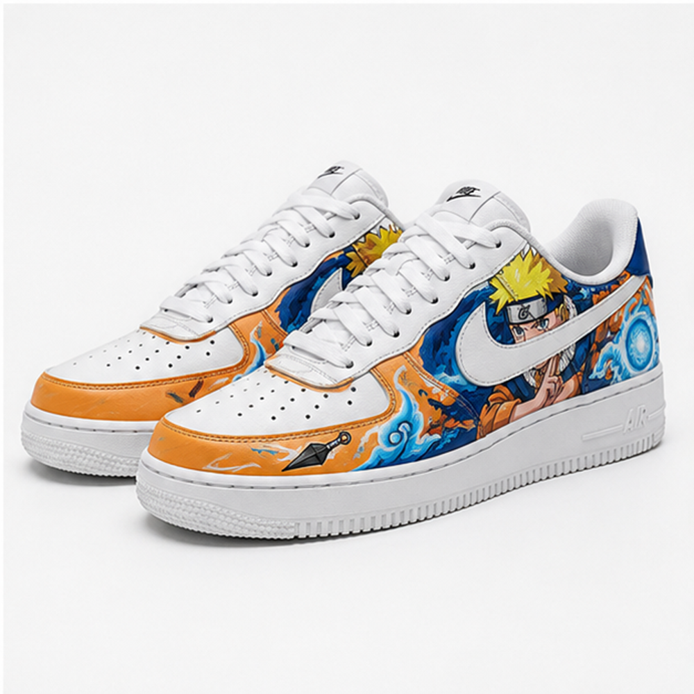 Custom Naruto Sneakers – Hand-Painted Naruto Uzumaki Air Force 1 Shoes