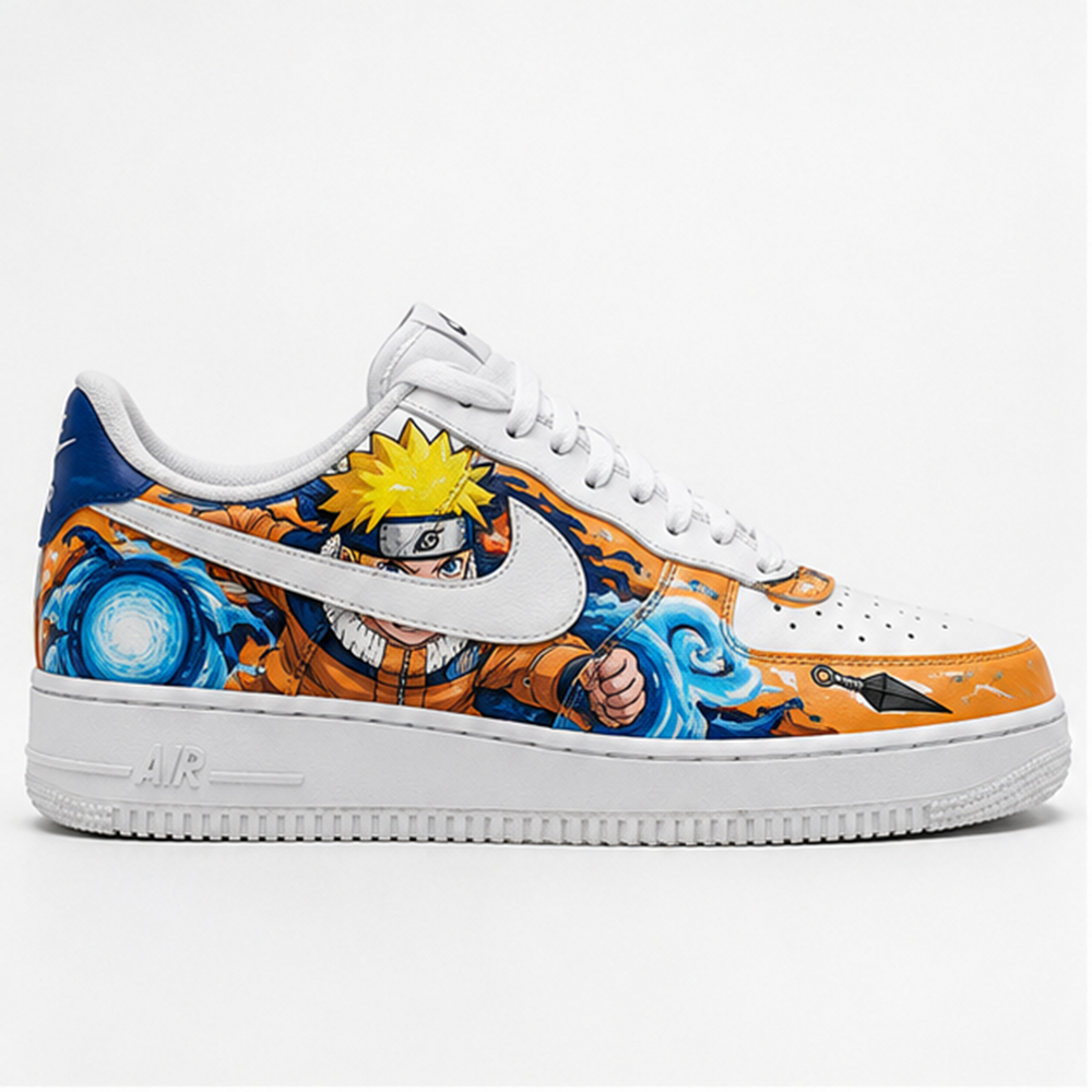Custom Naruto Sneakers – Hand-Painted Naruto Uzumaki Air Force 1 Shoes