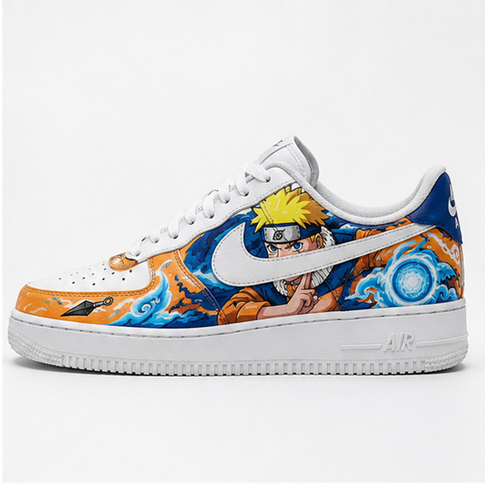 Custom Naruto Sneakers – Hand-Painted Naruto Uzumaki Air Force 1 Shoes
