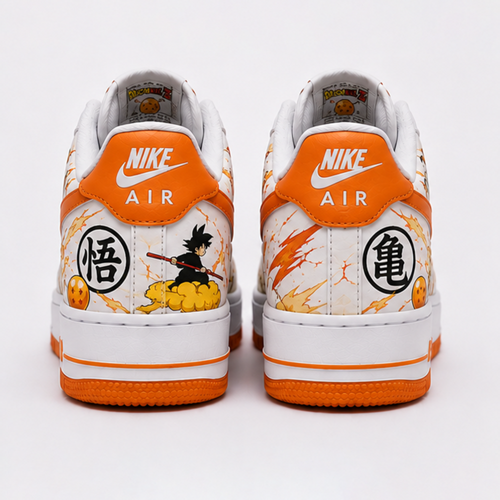 Custom Dragon Ball Z Sneakers – Hand-Painted Goku & Vegeta Air Force 1 Shoes
