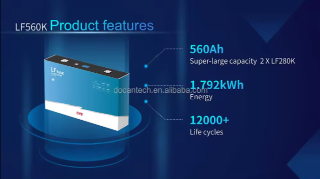 [ EVE-Prismatic LF560K 628AH 3.2V 560Ah ] Energy Storage Battery 12000 Deep Cycles Solar Storage System Prismatic Lithium Battery High Capacity Akku