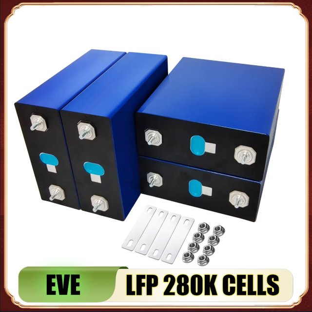 USA&EU STOCK [ EVE-Pristmatic LFP Cells -3.2V 280K ] Grade A New 8000 Cycles Prismatic Akku Lifepo4 280K Batteries For Energy Storage System