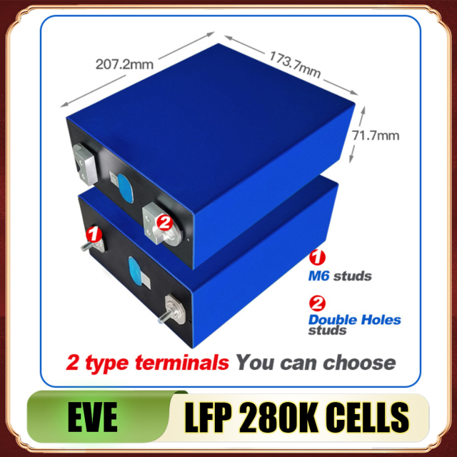 USA&EU STOCK [ EVE-Pristmatic LFP Cells -3.2V 280K ] Grade A New 8000 Cycles Prismatic Akku Lifepo4 280K Batteries For Energy Storage System