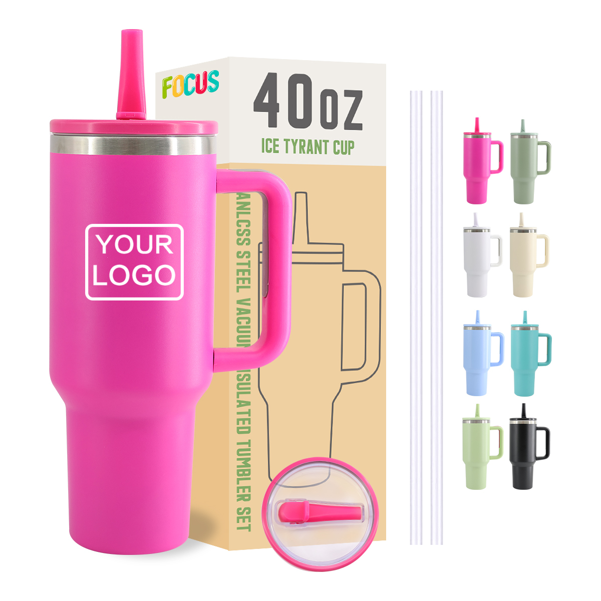 Custom Tumblers Bulk 40oz Leak-proof Flip Straw Wholesale Tumbler Manufacturer