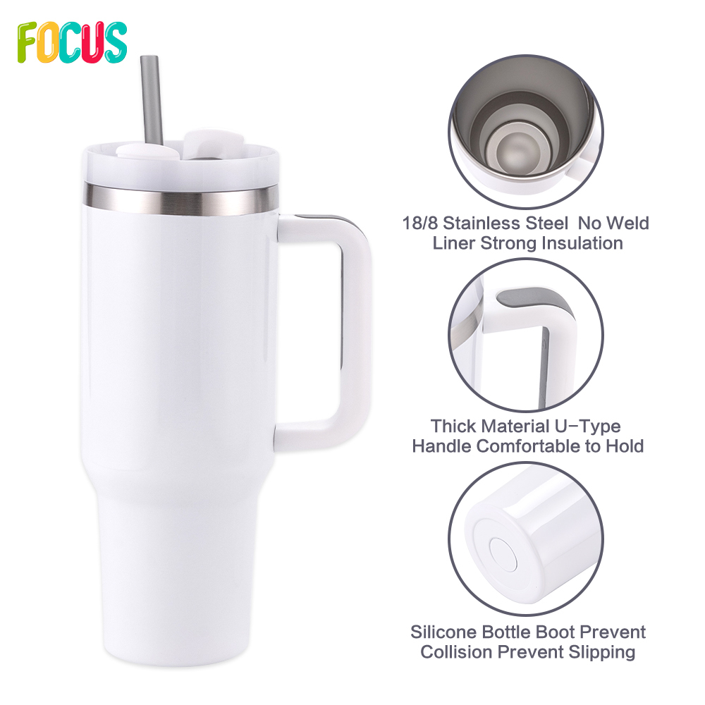 USA Warehouse Wholesale Tumbler Blanks 40oz White Sublimation Tumbler