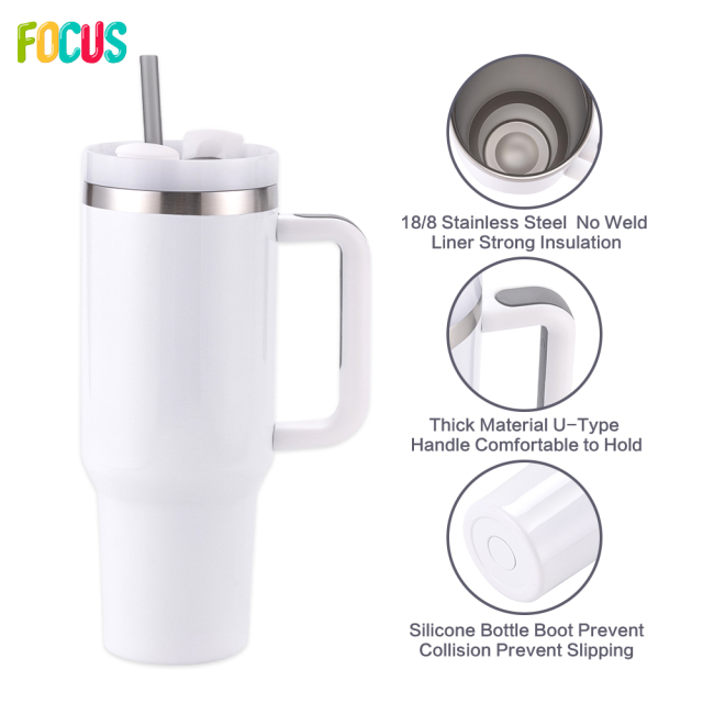 USA Warehouse Wholesale Tumbler Blanks 40oz White Sublimation Tumbler