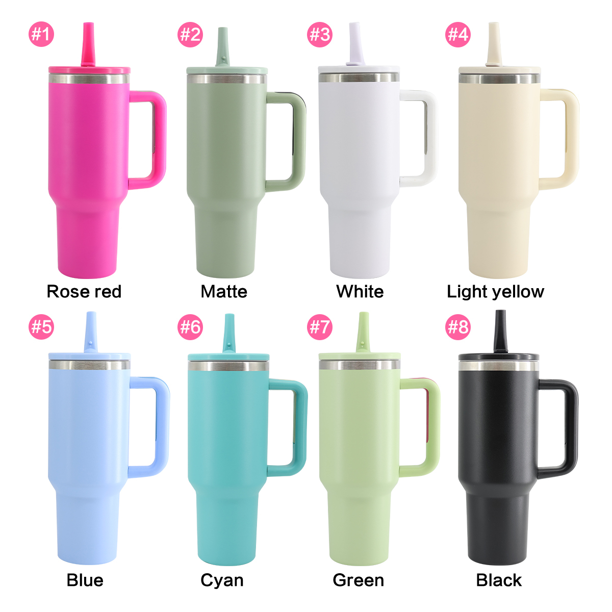 Custom Tumblers Bulk 40oz Leak-proof Flip Straw Wholesale Tumbler Manufacturer