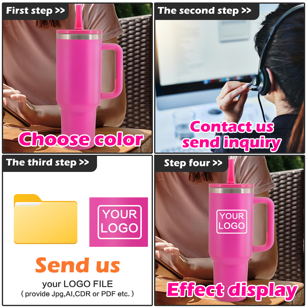 Custom Tumblers Bulk 40oz Leak-proof Flip Straw Wholesale Tumbler Manufacturer