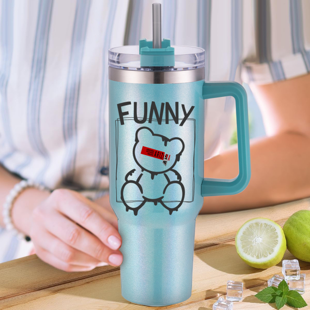 Custom Drink Tumblers 40oz Shimmer Glitter Stainless Steel Insulated Tumbler