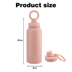 Custom Water Bottles 32oz with Magnetic Lid Phone Holder Booster Ring