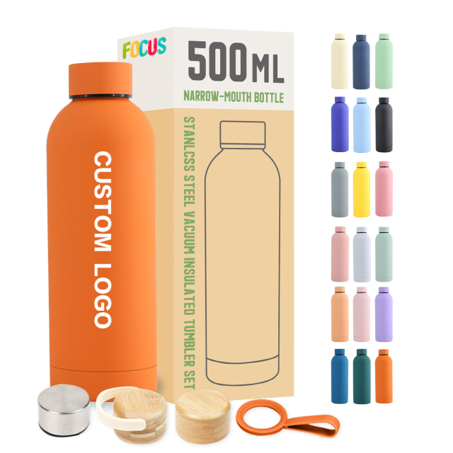 500ml Sport Water Bottles Rubber Painting Wholesale Tumbler Factory