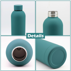 500ml Custom Printed Drinkware Rubber Painting Green Water Bottle in Chinese
