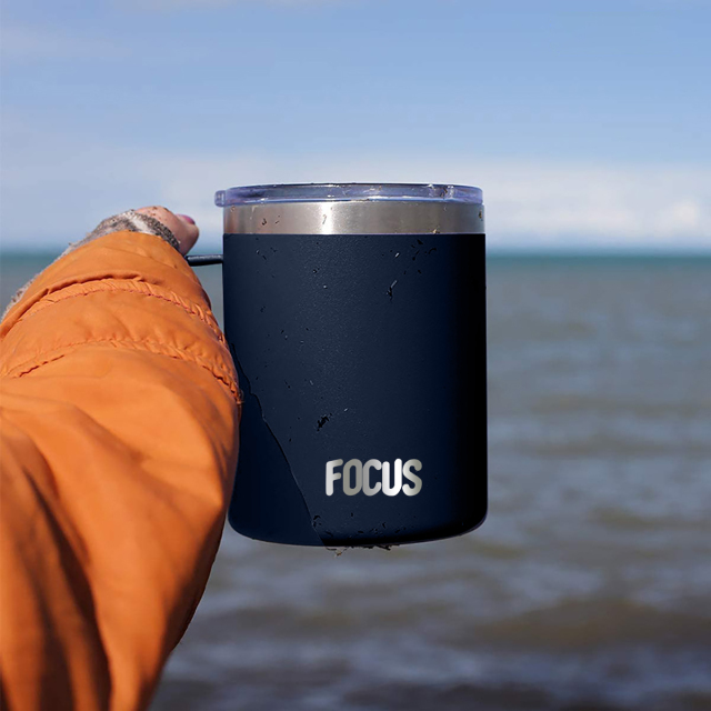 Custom Insulated Tumbler 12oz Powder Coated Bulk Stainless Steel Tumbler with Handle and Lid