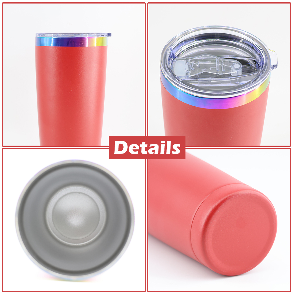 20oz Rainbow Plated Custom Drink Tumblers for Laser Engrave Wholesale Tumblers in Bulk