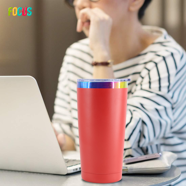 20oz Rainbow Plated Custom Drink Tumblers for Laser Engrave Wholesale Tumblers in Bulk