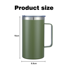 24oz Stainless Steel Tumbler Cups Bulk with Handle Custom Water Bottle in Chinese