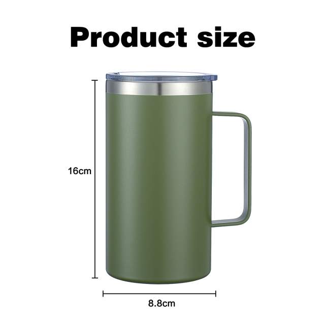 24oz Stainless Steel Tumbler Cups Bulk with Handle Custom Water Bottle in Chinese