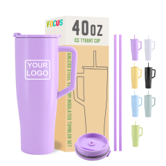 40oz Curved Custom Coffee Tumbler with Lid Wholesale Tumbler Factory