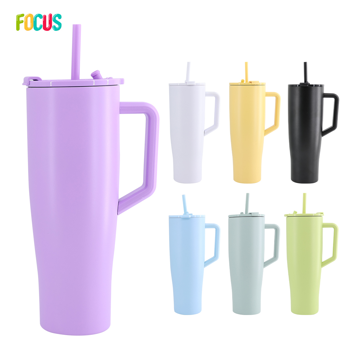 40oz Curved Custom Coffee Tumbler with Lid Wholesale Tumbler Factory