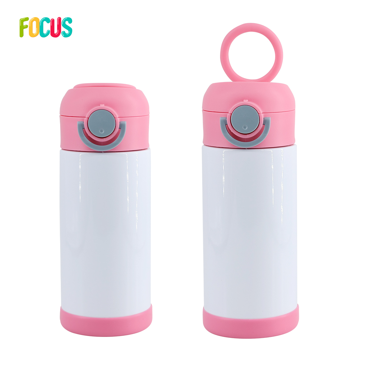 USA Warehouse RTS 12oz Insulated Sports Thermoses Flip Top Kids Tumbler Double Wall Stainless Steel Water Bottle