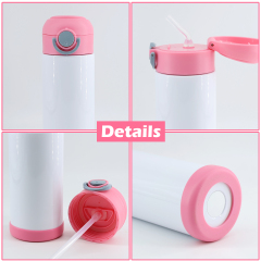 USA Warehouse RTS 12oz Insulated Sports Thermoses Flip Top Kids Tumbler Double Wall Stainless Steel Water Bottle