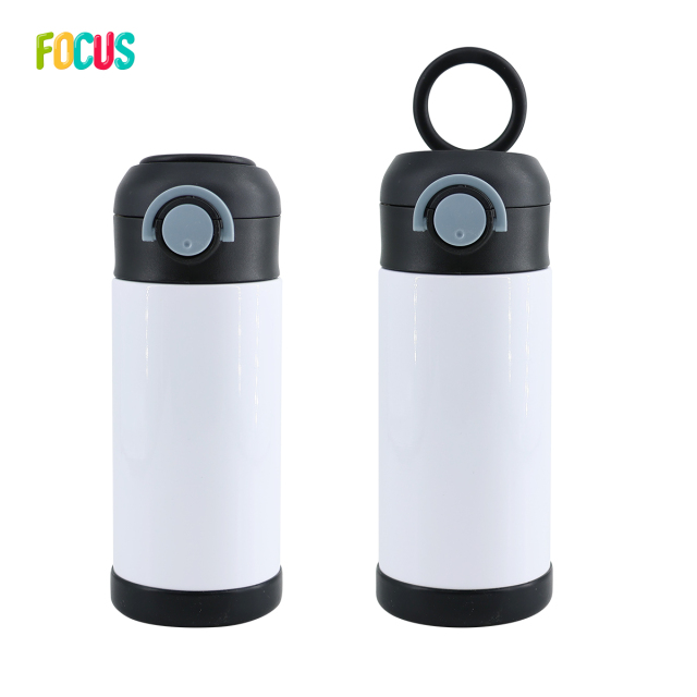 USA Warehouse RTS 12oz Insulated Sports Thermoses Flip Top Kids Tumbler Double Wall Stainless Steel Water Bottle