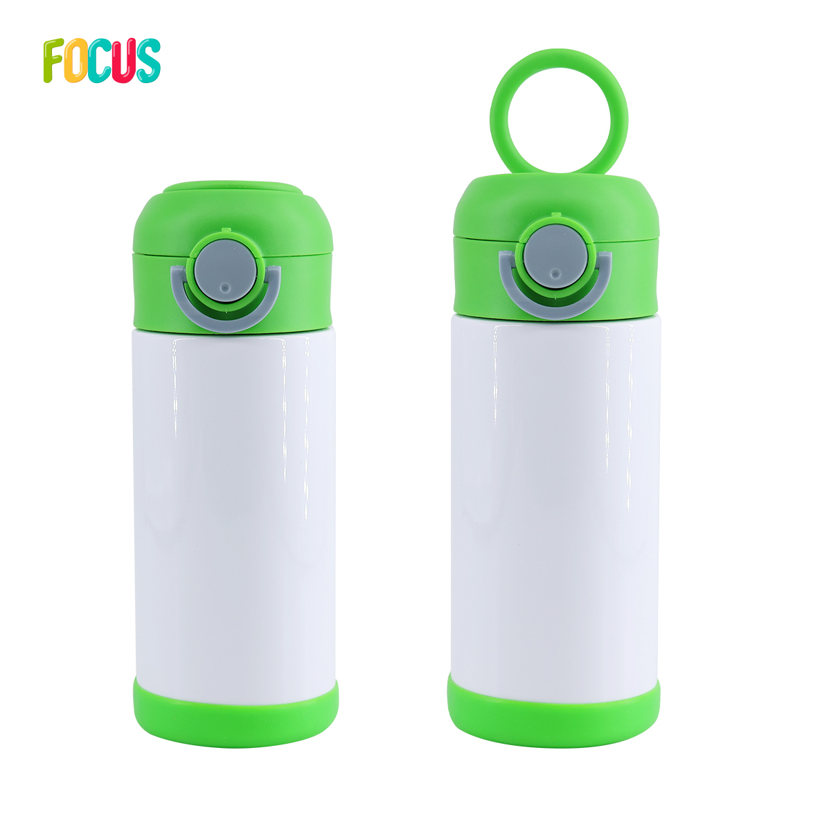 USA Warehouse RTS 12oz Insulated Sports Thermoses Flip Top Kids Tumbler Double Wall Stainless Steel Water Bottle