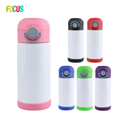 USA Warehouse RTS 12oz Insulated Sports Thermoses Flip Top Kids Tumbler Double Wall Stainless Steel Water Bottle