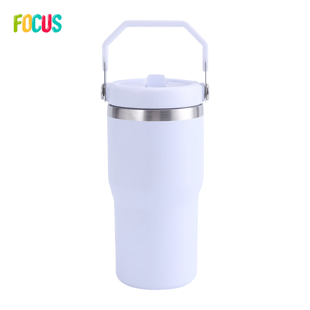 USA tumbler Supplier 20oz White Sublimation Tumbler with Handle for Kids
