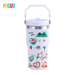 USA tumbler Supplier 20oz White Sublimation Tumbler with Handle for Kids