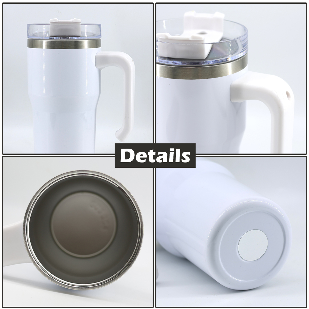 20oz Sublimation Blank Insulation Cup Stainless Steel Double Wall Insulated Tumbler Travel Mugs with Handle