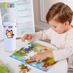 USA tumbler Supplier 20oz White Sublimation Tumbler with Handle for Kids