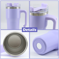 Custom Color 20oz Sublimation Blank Insulation Cup Stainless Steel Double Wall Insulated Tumbler Travel Mugs with Handle