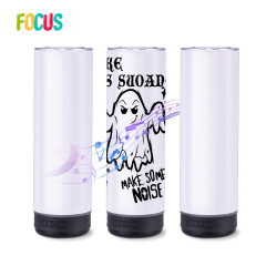 USA Tumbler Supplier Wholesaler 20oz Blue Tooth Music Speaker Sublimation Tumbler