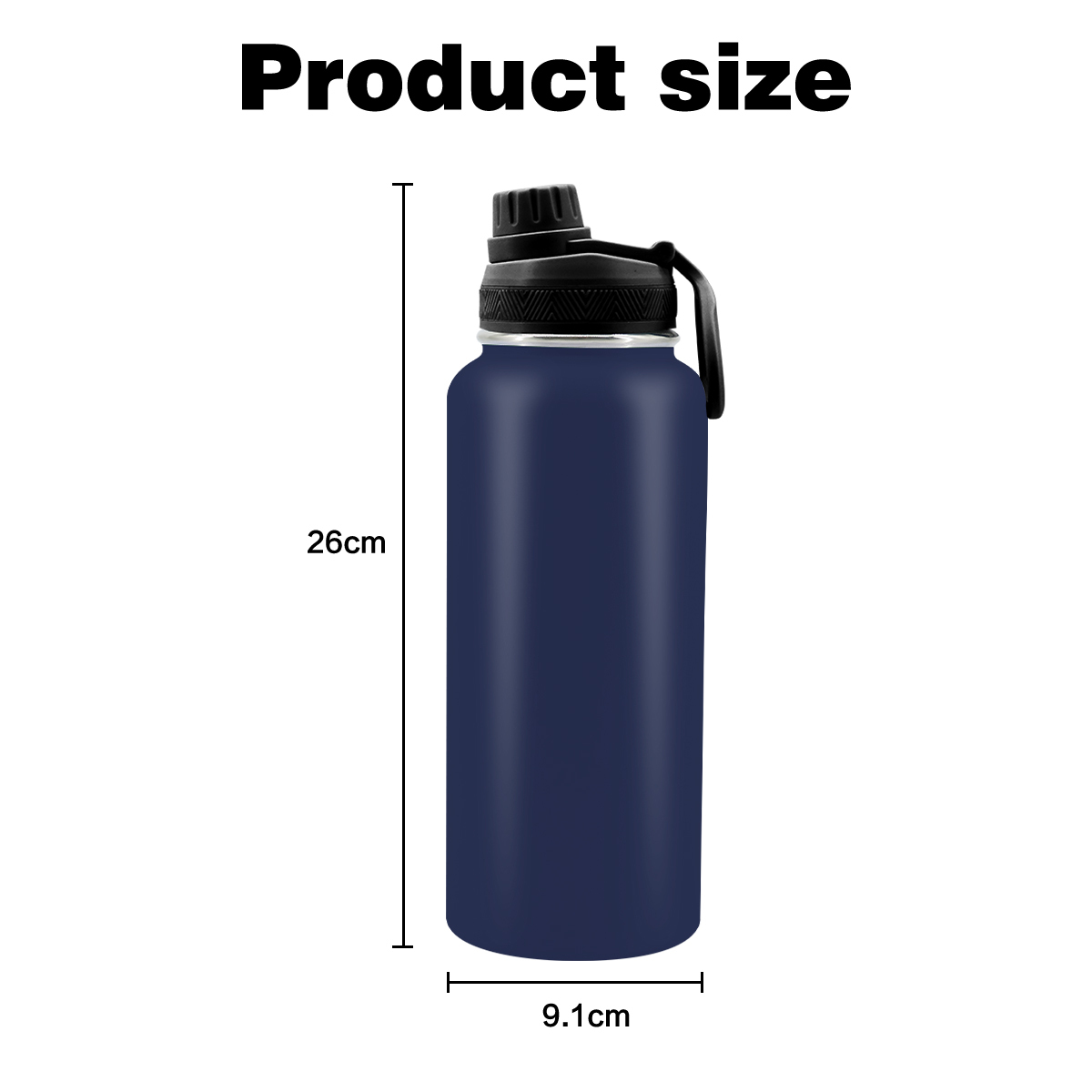 Customized Logo 32 oz Water Bottle Stainless Steel Insulated Tumbler
