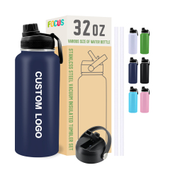 Customized Logo 32 oz Water Bottle Stainless Steel Insulated Tumbler