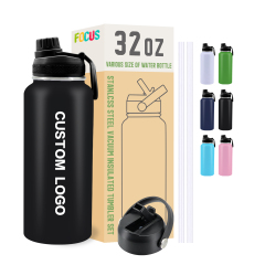 Customized Logo 32 oz Water Bottle Stainless Steel Insulated Tumbler