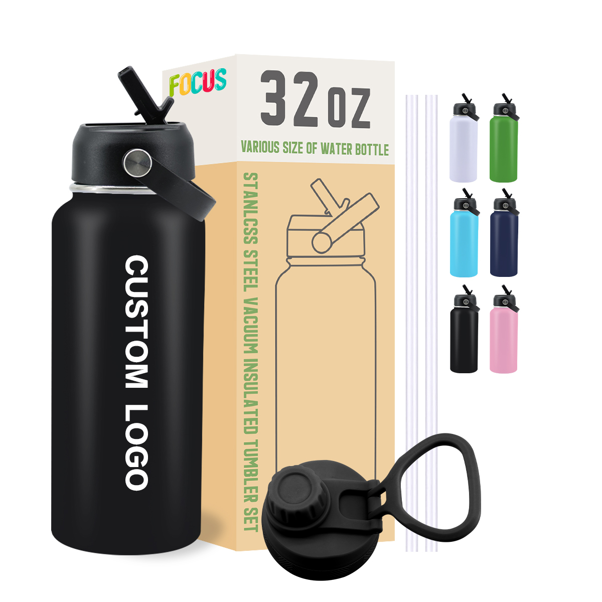 Custom Logo  32 oz Sport Water Bottles