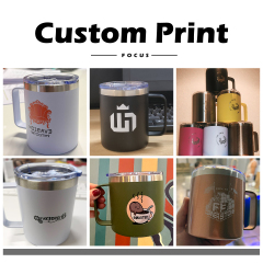 Custom Insulated Tumbler 12oz Powder Coated Bulk Stainless Steel Tumbler with Handle and Lid