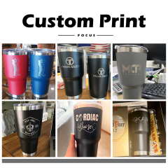 30oz Dark Blue Custom Tumblers with Logo Bulk Laser Print Sport Water Bottles