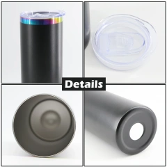 20oz Straight Custom Tumbler Cups Rainbow Plated Wholesale Tumbler Factory