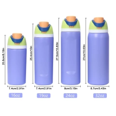 Custom Drink Tumblers Owala 16oz 19oz 24oz 32oz Sport Water Bottles With Handle Ring