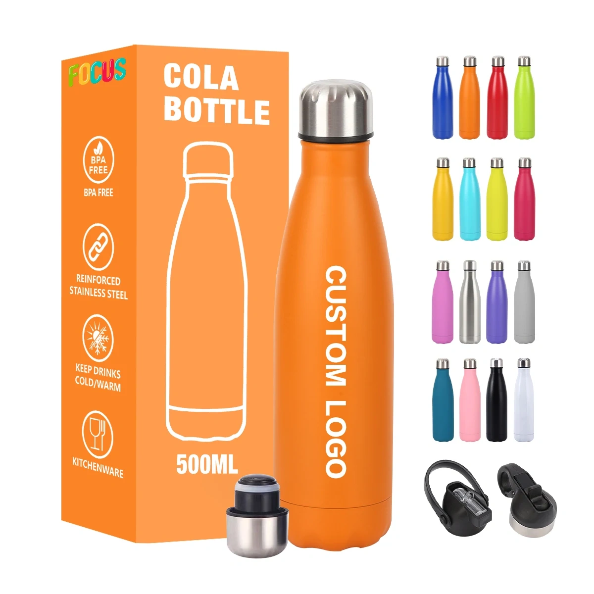 Drinkware Wholesale Supplier 500ml Custom Water Bottles Cola Mug
