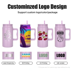 Custom Water Bottles 50oz Purple Stainless Steel Insulated Tumbler